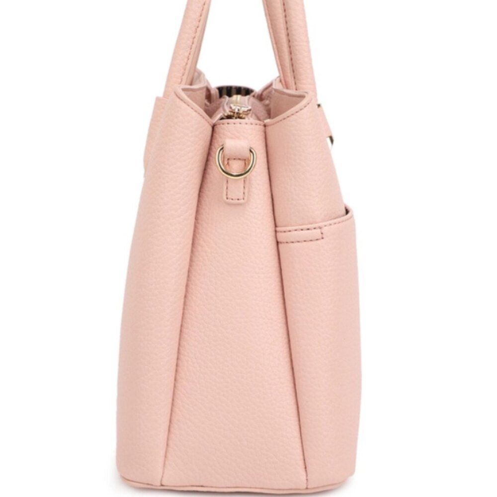 Corina Triple Compartment Satchel "White Blue & Pinks" - Picture 4 of 6